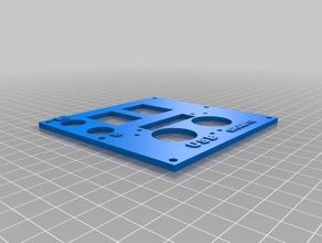 open sim wheel control box face plate diy iracing osw simulator 3d print model - Mito3D