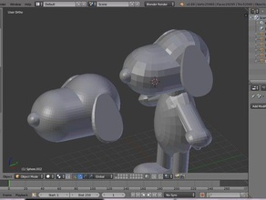 snoopy remake sculture 3d print model - Mito3D
