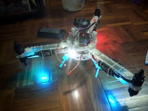 size 450mm arm full 3d print y6 hexacopter flame rc vehicles 3d print model - Mito3D