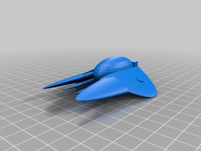 star wars starfighter 3d printing library sci-fi scifi tinkercad 3d print model - Mito3D