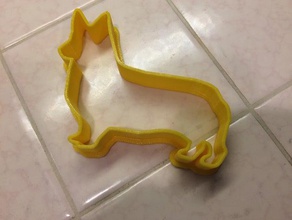 corgi kurabiye kalıbı mutfak yemek 3d çerez kesiciler cookiecutter kesici tatlı köpek trevorclarke yum yummy 3d print model - Mito3D