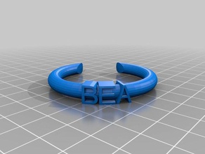mon texte personnalisé ringbraceletcrown chose bea 2 la mode 3d print model - Mito3D