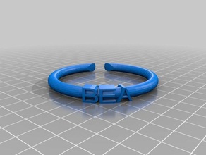 mon texte personnalisé ringbraceletcrown chose bea 2 la mode 3d print model - Mito3D