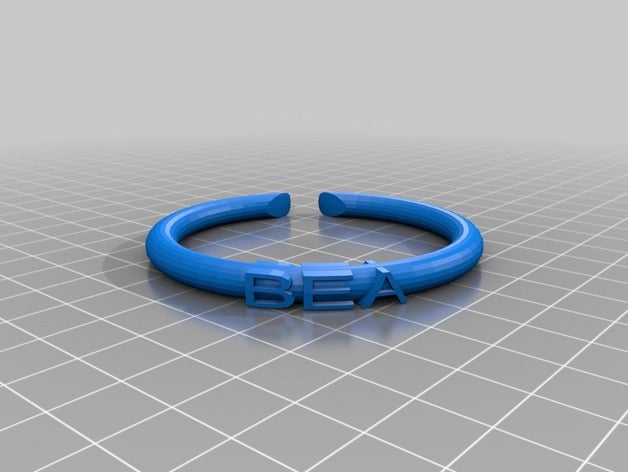 il mio testo personalizzato ringbraceletcrown cosa bea 2 moda 3D print model - Mito3D