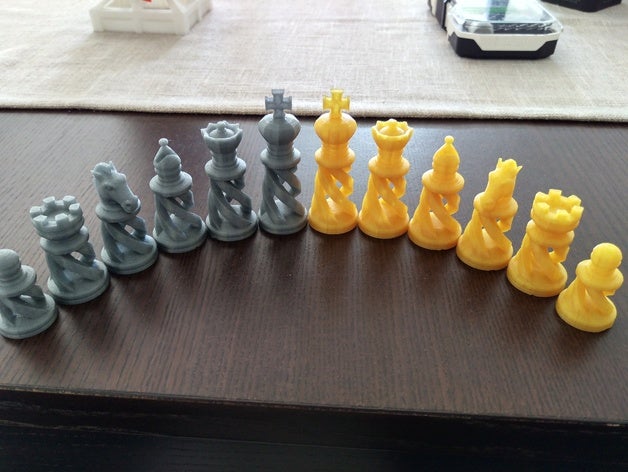 başka bir spiral satranç seti 3D print model - Mito3D