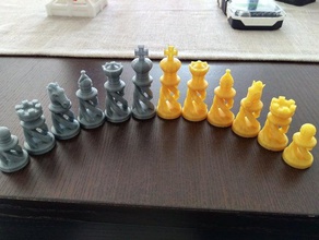 another spiral chess set xadrez em espiral xadrez em espiral  3d print model - Mito3D