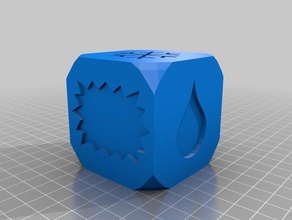 weather dice fun games toys trinket 3d print model - Mito3D