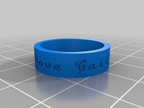 el amor de mi gf 1208 los anillos personalizado 3d print model - Mito3D