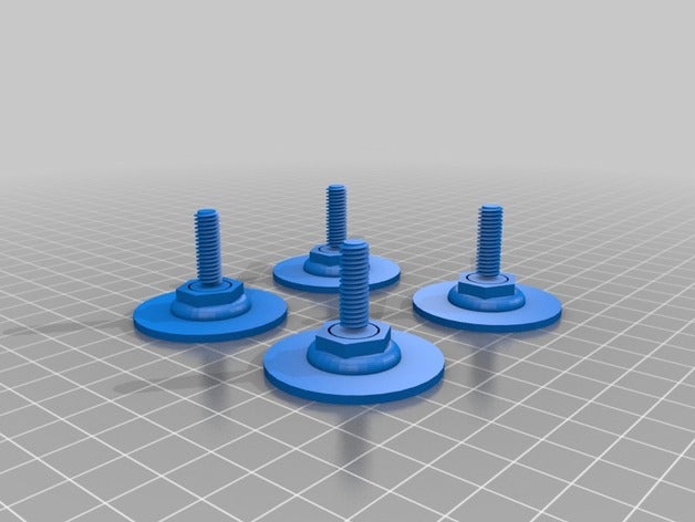 15 inch feet 025 round bolt heads 3d printing 3D print model - Mito3D