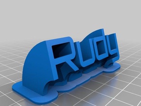 rudy office personalizzato 3d print model - Mito3D