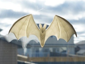 ghost bat animals fly flying halloween decoration scary hang push pin tool wing wings 3d print model - Mito3D