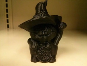 lucky witch cat animali cappello 3d print model - Mito3D