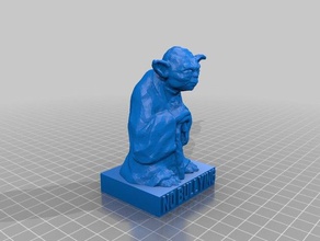 yoda hiçbir zorbalık heykelcik yaratıklar 3d print model - Mito3D