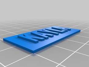 kayla nome tag 3d arts inc la stampa keychain targhetta 3d print model - Mito3D