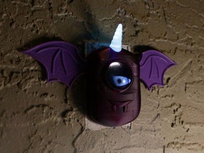purple people eater doorbell electronics animated animatronic eye halloween unicorn 3d print model - Mito3D
