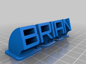 brian sweeping name plate office customized 3d print model - Mito3D