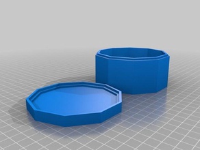 mon personnalisés de forme polygonale du couvercle la boîte les conteneurs 3d print model - Mito3D