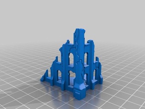 warhammer 40k broken building corner rotated buildings structures 3d print model - Mito3D