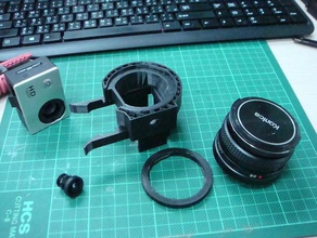 lens bağlayıcı sj4000 kamera sjcam 3d print model - Mito3D