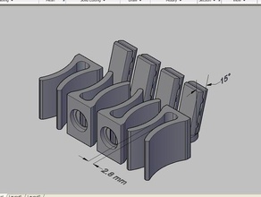 clip 28mm sets 4 office clips paper 3d print model - Mito3D