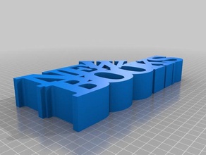 özel değişken word heykel newbooks benim heykeller 3d print model - Mito3D
