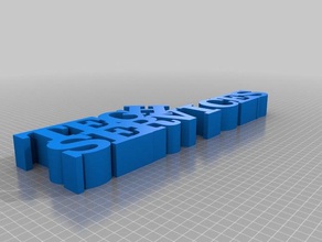 özel değişken word heykel techservices benim heykeller 3d print model - Mito3D