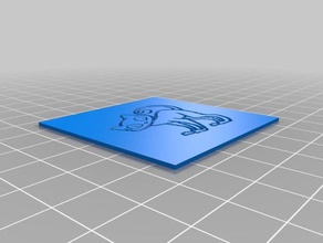 imitador de gato lithophane 50mm 2d a arte personalizado 3d print model - Mito3D