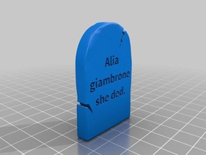 my customized head stone grave other 3d print model - Mito3D