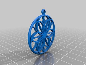 medall&oacuten semilla de vida joyería 3d print model - Mito3D