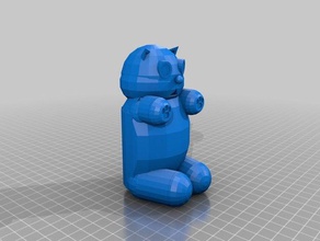 my customized sitting black cat- one only drew young 3d printing 3d print model - Mito3D