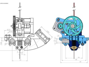 nuova costruzione wade estrusore prusa mendel 3d la stampante estrusori Stampante autorobotics guada 3d print model - Mito3D