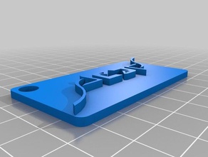 perle ambigram clé de la chaîne porte-clés 3d print model - Mito3D
