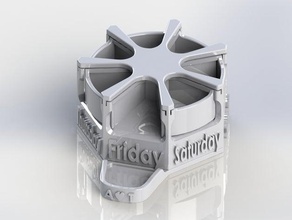 assistive rotierenden Pille-container version 23 Container assistivetech bewegliche Teile mehrere Veranstalter 3d print model - Mito3D