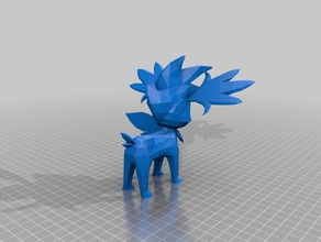 shaymin sky form 3d printing pokemon 3d print model - Mito3D