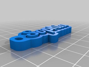 my customized multiline tag keychain sophia organization 3d print model - Mito3D