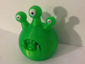 three eyed monster 3d printing alien creepy customizer halloween scary 3d print model - Mito3D