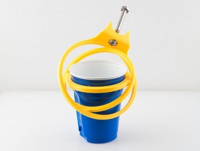 Krücke-cup-Dosenhalter - Organisation assistivetech canholder cup holder Getränkehalter 3d print model - Mito3D