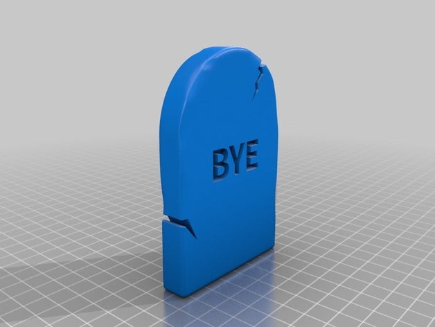 au revoir pierre tombale d'autres personnalisé 3D print model - Mito3D