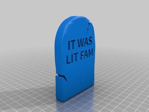 lit fam gravestone other customized 3d print model - Mito3D