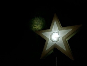 blazing star lamp tree topper outdoor garden flammender stern freemason lampshade masonic xmas 3d print model - Mito3D
