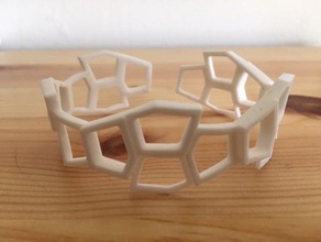 reinhardt pentagon thermoform bracelet bracelets 3dhubs geek gift jewelry math tessellation tiling 3d print model - Mito3D