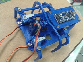 robot araña 6 tarta de 3 servo 3d impresión 3d print model - Mito3D