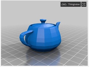 bule azul a cozinha jantar 3d print model - Mito3D