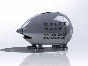 moley banca 3d la stampa avagadro salvadanaio 3d print model - Mito3D