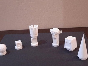 smiley chess set kids design made thinkfunchallenge 3d print model - Mito3D