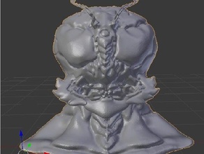 insectroid creatures bust halloween scary 3d print model - Mito3D