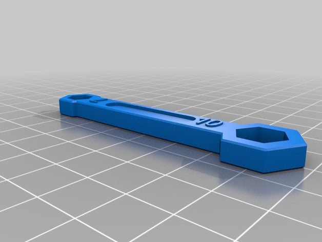 mi personalizados llave hexagonal de 2 tamaños openscad ringschl&uumlssel 7 mm 12 mano herramientas 3D print model - Mito3D