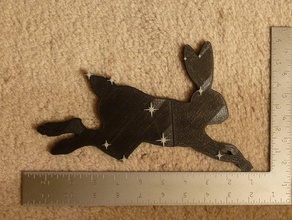 constellation lepus art bunny glow dark silhouette star stars 3d print model - Mito3D