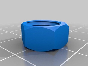 10mm nut 15 mm pitch 6mm high parts customized 3d print model - Mito3D