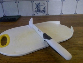 schneiden helfen Küche Essen Halter Küche-tool Messer knifeholder Messerhalter 3d print model - Mito3D
